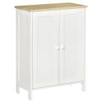 HOMCOM Modern Storage Cabinet Organizer 2-Door Cupboard w/ Adjustable Shelves, White