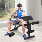 Soozier Multi-Functional Sit-Up Dumbbell Bench Adjustable Seat and Back Angle