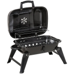 Outsunny Portable Tabletop Charcoal Grill BBQ Camping Picnic Cooker