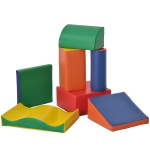 Soozier 7 Piece Soft Play Blocks Toy Foam Building and Stacking Blocks for Kids