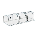 Outsunny 11.5' L x 3.25' W x 2.5' H PVC Metal Tunnel Garden Greenhouse Kit
