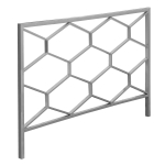 Monarch 60" Modern Honeycomb Slat Satin Silver Finish Metal Motif Headboard - Fits Full or Queen Size Bed Frame
