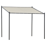 Outsunny 10' x 9.5' x 9.5' Outdoor Wall Patio Gazebo Canopy with PVC Coated Polyester Roof, Steel Frame, & Spacious Build, Beige