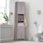 Kleankin 68'' Organizer Bathroom Tall Storage Cabinet Tall Tower Cupboard Shelves Wood Grain Freestanding Furniture