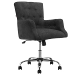 HOMCOM Swivel Computer Chair Mid Back Office Desk Chair Home Study Bedroom, Black