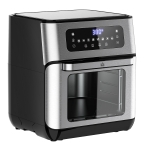 HOMCOM 10.5 Quart Air Fryer Oven with 8 Preset Cooking Menus, Airfryer Baker Oven with 9 Tool Accessories, Non-Stick Coating for Baking, Oven Frying and Baking, Black/Silver