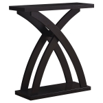 Monarch 32" Contemporary Wood Grain-Look Curved Leg Base Accent Console Table - Cappuccino Brown Finish
