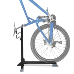 Soozier Adjustable Bike Storage Rack Bicycle Nook Stand Space Saving Handstnad Position Easy to Use Upright Design Grande PP Feet Pad Metal Frame Black