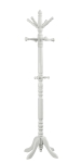 Monarch 73" Traditional 12-Hook Wooden Coat Tree Hanger Rack - White Finish