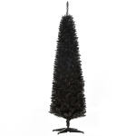 HOMCOM 6ft Artificial Christmas Tree, Halloween Style Indoor Decoration, Black