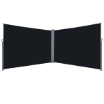 Outsunny Patio Retractable Double Side Awning Folding Privacy Screen Fence Sun Shade
