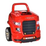 Qaba Kids Truck Engine Toy Set w/ Horn, Light, Car Key for 3-5 Year Olds, Red