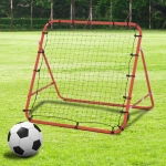 HOMCOM Rebounder Net Kids Football Training Aid Soccer Kickback Target Goal Play