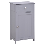 kleankin Bathroom Cabinet with Drawer and Shelf, Toilet Vanity Cabinet for Toilet Paper, Towels or Shampoo, Grey