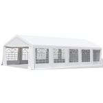 Outsunny 32' x 16' Large Outdoor Carport Canopy Heavy Duty Party Tent with Removable Sidewalls - White