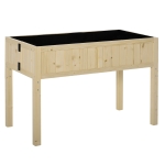 Outsunny Elevated Raised Garden Bed with Space-Saving Folding Design, 4 Water Drainage Holes & Included Inner Liner