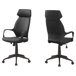 Monarch Ergonomic Adjustable Microfiber High Back Executive Office Chair - Black