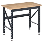 HOMCOM 45" Garage Project Activity Center Desk with Adjustable Footapds, Dark Grey