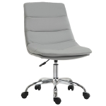 Vinsetto Armless PU Office Chair Mid-Back Computer Desk Chair w/ Adjustable Height
