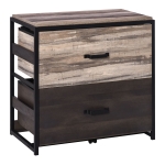 Vinsetto Office File Cabinet with 2 Large Drawers and Adjustable Metal Hanging Bars for A4, Letter and Legal Sized Files, Storage Organizer, Brown/Black
