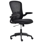 Vinsetto Mid-Back Mesh Home Office Chair, Ergonomic Computer Task Chair with Lumbar Back Support, Adjustable Height, and Flip-Up Arms, Black