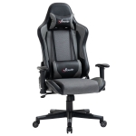 Vinsetto Racing Gaming Office Chair Swivel Recliner w/ Headrest Lumbar Support, Grey