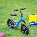 Qaba 12" Kids Balance Bike No Pedal Bicycle Adjustable Seat and Handlebar Training Toddler Bike 3 - 5 Years Blue