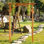 Outsunny Garden Arch Arbor for Decorative Climbing Plants Lawn Backyard Wedding