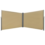Outsunny Patio Retractable Double Side Awning Folding Privacy Screen Fence Sun Shade