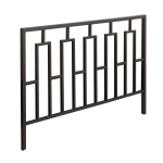 Monarch 60" Modern Geometric Satin Black Metal Motif Headboard - Fits Full or Queen Size Bed Frame