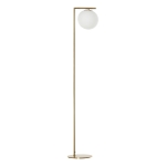 HOMCOM Modern Standing Floor Lamp Metal Bedroom Light w/ 350° Adjustable Shade, Gold