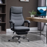 Vinsetto Office Chair Ergonomic Back Computer Desk Chair Big and Tall 360° Swivel Adjustable Recliner Chair with Padded Armrest and Retractable Footrest