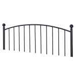 Monarch 60" Modern Vertical Slat Coffee Finish Metal Motif Headboard - Fits Full or Queen Size Bed Frame