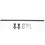 HomCom 6' Modern Interior Sliding Barn Door Hardware Kit - Black Carbon Steel Star