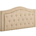 HOMCOM Button Tufted Headboard, Back Panel for 58.25'' Bed, Beige