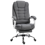 Vinsetto Ergonomic Office Chair with Retractable Footrest Height Adjustable with Armrests