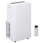 HOMCOM 12000BTU Portable Air Conditioner with Cooling, Dehumidifier, Ventilating Function, Remote Control, & LED Display, White