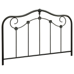 Monarch 60" Traditional Flower Scroll Coffee Finish Metal Motif Headboard - Fits Full or Queen Size Bed Frame