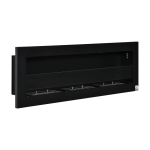 HOMCOM Wall Mounted Ventless Recessed Ethanol Fireplace with 3 Insert Burners, Black