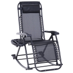 Outsunny Zero Gravity Recliner Lounge Chair Patio Rocker Home Outdoor Napping Cup Holder