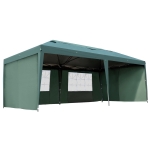 Outsunny 10' x 20' Outdoor Gazebo Canopy Party Wedding Party Tent with 4 Removable Sidewalls - Green