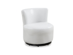 Monarch Kids' Upholstered Swiveling Accent Chair - White Leather-Look