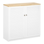 HOMCOM Storage Cabinet Floor Standing Cupboard Kitchen Sideboard with Louvred Door