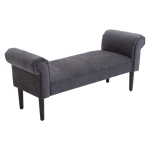 HOMCOM 52" Modern Rolled Arm Bench Bed End Ottoman Sofa Seat Footrest Bedroom Entryway