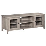 HOMCOM 60" TV Console Stand Entertainment Center w/ Shelves Cabinets & Cable Holes, Grey