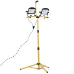 HOMCOM 10,000 Lumen Bright White LED Double Headed Powder Coated Tripod Work Light