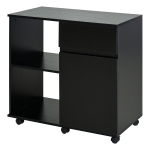 HOMCOM Filing Cabinet/Printer Stand with Open Storage Shelves, for Home or Office Use, Including an Easy Drawer - Black