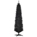 HOMCOM 7ft Artificial Christmas Tree, Halloween Style Indoor Decoration, Black