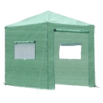 Outsunny 8' x 8' x 8' Portable Pop-up Walk-in Greenhouse with Roll-up Door & 2 Windows for Growing Flowers, Herbs, Vegetables