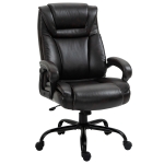 Vinsetto Big and Tall 400lbs Executive Office Chair with Wide Seat, Computer Desk Chair with High Back PU Leather Ergonomic Upholstery, Adjustable Height and Swivel Wheels, Brown